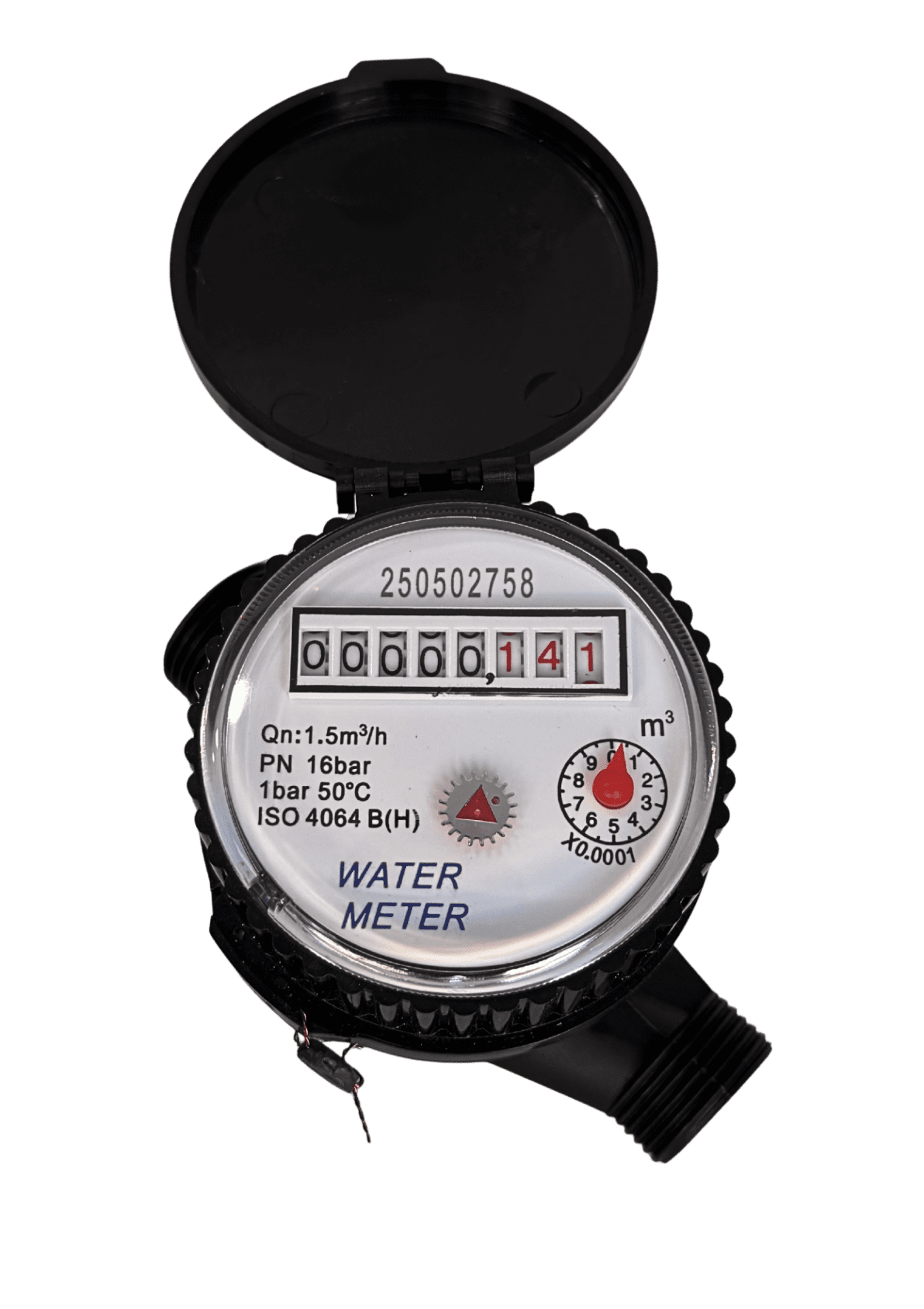 MEDIDOR PLASTICO 1/2" C/ ACOPLES WATER METER
