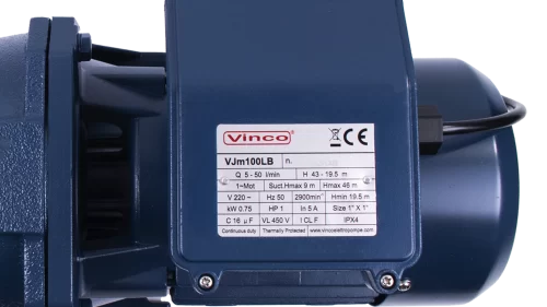 MOTOBOMBA VJM100LB 1HP 220V VINCO - Imagen 3