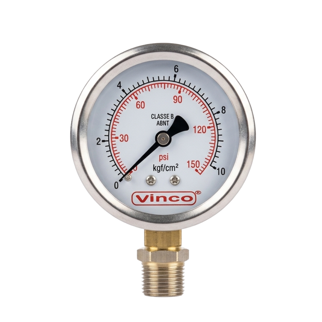 Manómetro con Glicerina - Manómetro 6 kg Vinco