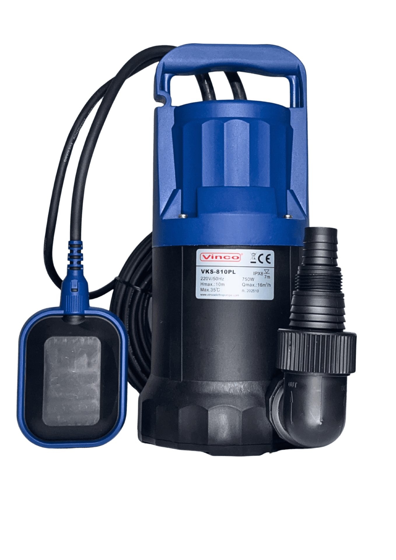 MOTOBOMBA P/ DESAGOTE VKS-810PL 220V VINCO